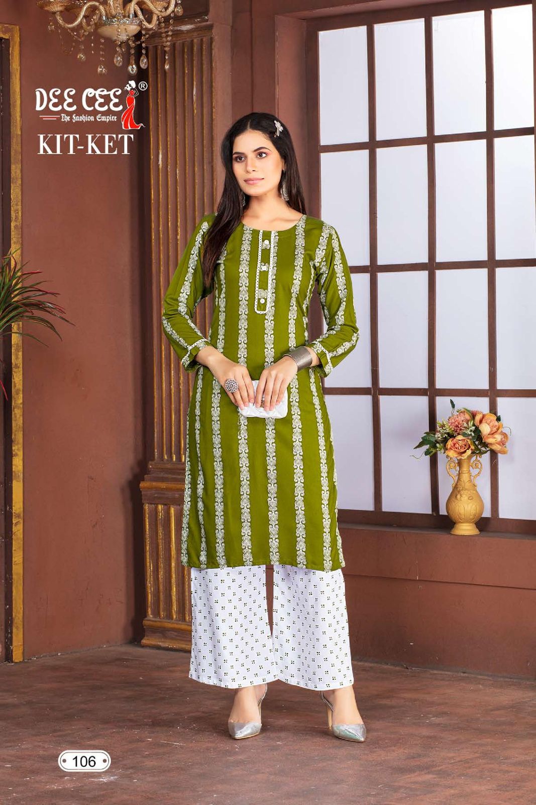 Kitket By Deecee Rayon Designer Printed Kurti With Palazzo Wholesale Online
